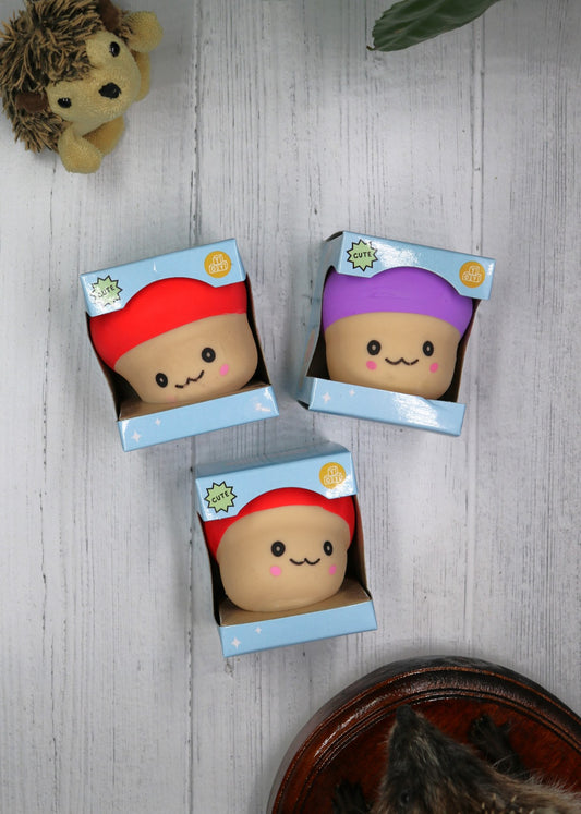 Mushroom Squeezy, 4 colours to collect